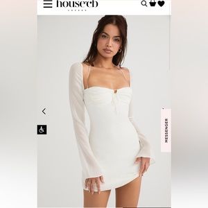 NWT House of CB Babydoll dress XS (large cup) White